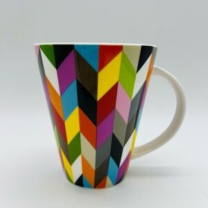 French Bull Vibrant Geometric Pattern Mug